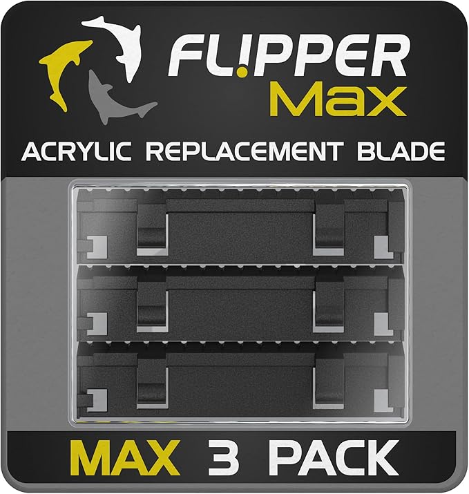 Flipper MAX ABS Replacement Blades Straight Edge 5 Pack - Acrylic Tanks