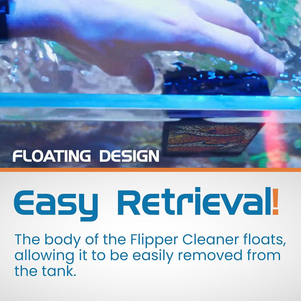 Flipper Edge Limited Edition Clownfish 2 in 1 Floating Magnetic Aquarium Algae Cleaner (STANDARD)