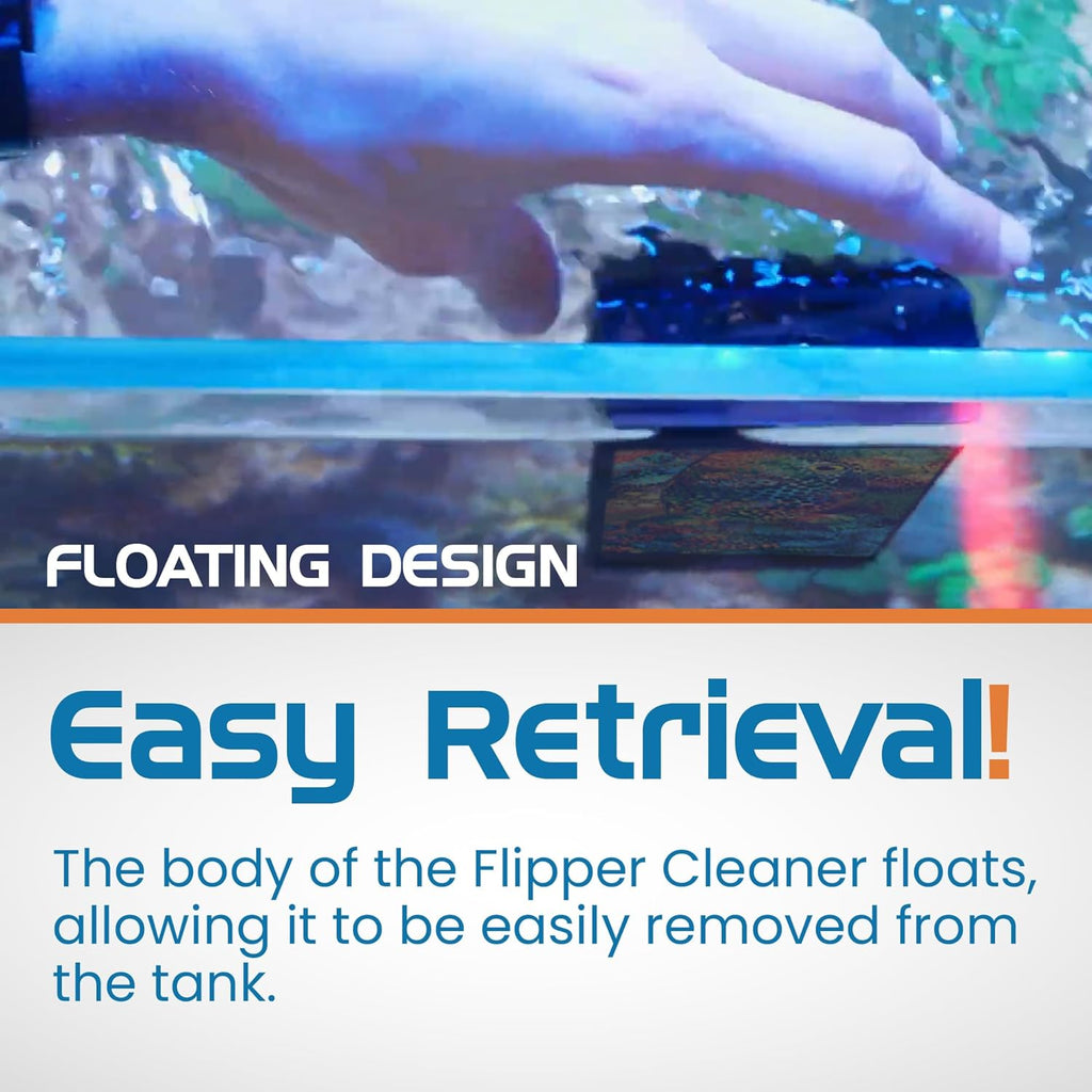 Flipper Edge Limited Edition Puffer 2 in 1 Floating Magnetic Aquarium Algae Cleaner (Standard)