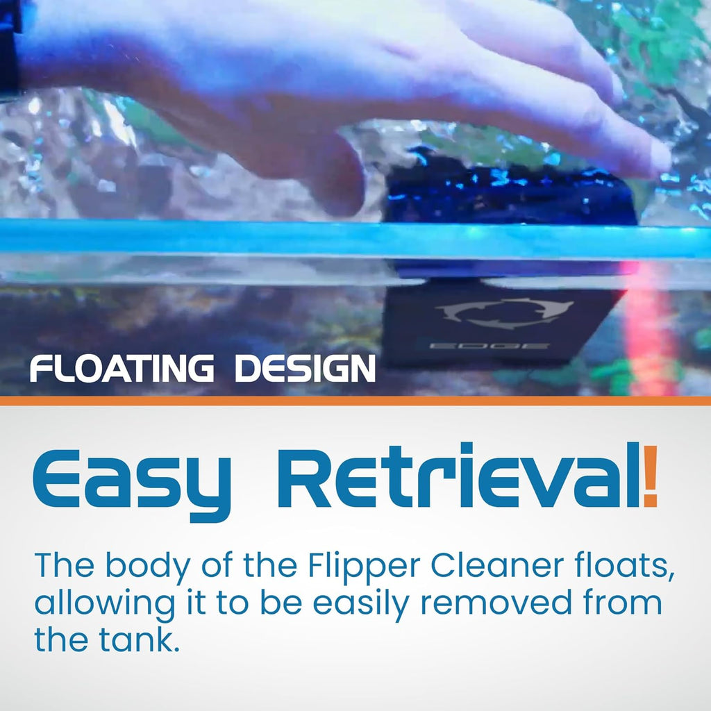 Flipper Edge 2 in 1 Floating Magnetic Aquarium Algae Cleaner (Standard)