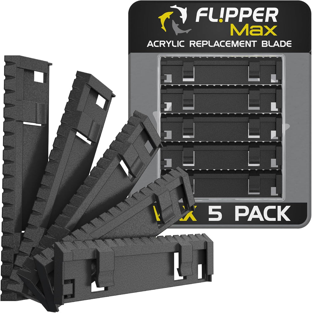 Flipper MAX ABS Replacement Blades Straight Edge 5 Pack - Acrylic Tanks