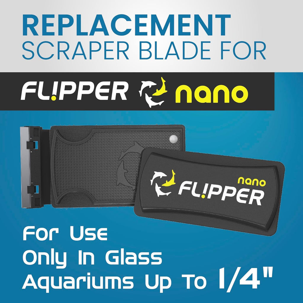 Flipper Nano Aquarium Cleaner Stainless Steel Replacement Blades 2 Pack