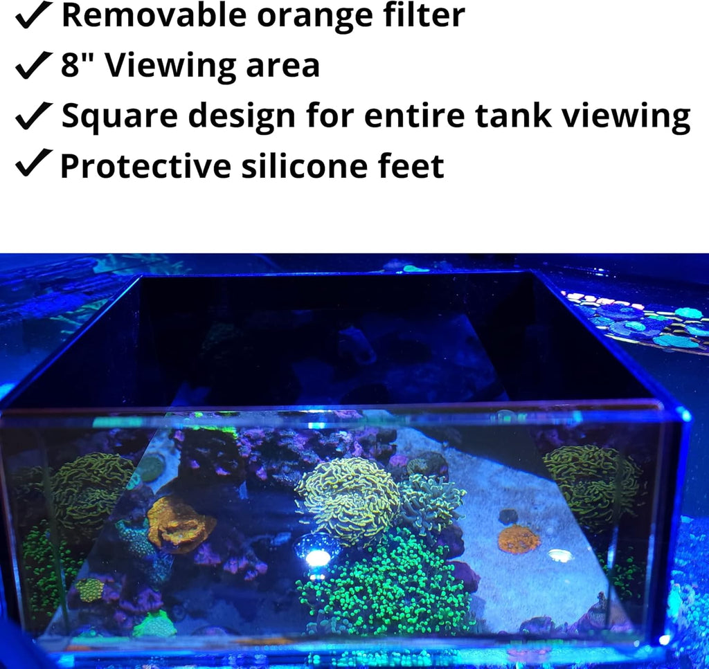 Flipper Top Down Aquarium Viewer with Removable Orange Filter