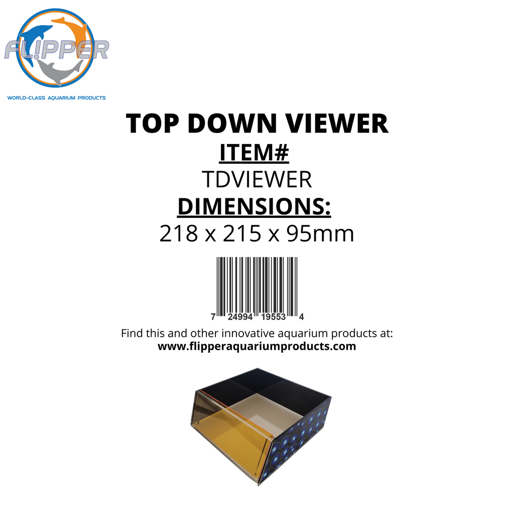 Flipper Top Down Viewer with Removable Orange Filter - 8" square viewing area